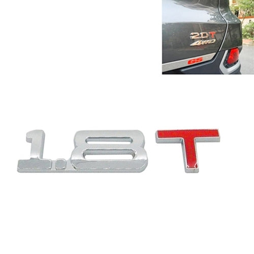 3D Universal Decal Chromed Metal Car Emblem Badge Sticker Car Trailer Gas Displacement Identification, Size: 8.5x2.5 cm, 1.6T, 1.8T, 2.0T, 2.2T, 2.4T, 2.5T, 2.8T, 3.0T