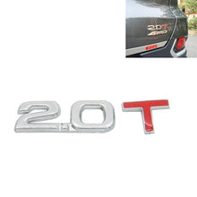 Load image into Gallery viewer, 3D Universal Decal Chromed Metal Car Emblem Badge Sticker Car Trailer Gas Displacement Identification, Size: 8.5x2.5 cm, 1.6T, 1.8T, 2.0T, 2.2T, 2.4T, 2.5T, 2.8T, 3.0T