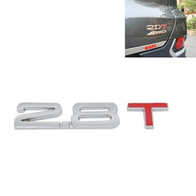 Load image into Gallery viewer, 3D Universal Decal Chromed Metal Car Emblem Badge Sticker Car Trailer Gas Displacement Identification, Size: 8.5x2.5 cm, 1.6T, 1.8T, 2.0T, 2.2T, 2.4T, 2.5T, 2.8T, 3.0T