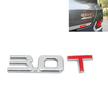 Load image into Gallery viewer, 3D Universal Decal Chromed Metal Car Emblem Badge Sticker Car Trailer Gas Displacement Identification, Size: 8.5x2.5 cm, 1.6T, 1.8T, 2.0T, 2.2T, 2.4T, 2.5T, 2.8T, 3.0T