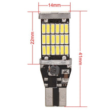 Load image into Gallery viewer, 2 PCS T15 W16W 9W 450LM White Light 45 LED 4014 SMD Car Brake Light Reverse Lamp Parking Light Bulb, DC 12V, T15