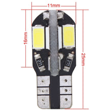 Load image into Gallery viewer, 10 PCS T10 4W 280LM White Light 8 LED SMD 5630 Canbus Decode Car Clearance Lights Lamp, DC 12V, 4W 280LM