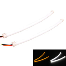 Load image into Gallery viewer, 2 PCS  3W 180LM 6500K 597-577nm White + Yellow Wired LED Tube Daytime Running Light DRL Steering Lamp, DC12V, Lamp Length:30cm, 3W 180LM