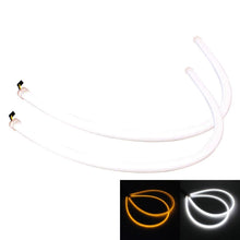 Load image into Gallery viewer, 2 PCS  6W 360LM 6500K 597-577nm White + Yellow Wired LED Tube Daytime Running Light DRL Steering Lamp, DC12V, Lamp Length:60cm, 6W 360LM