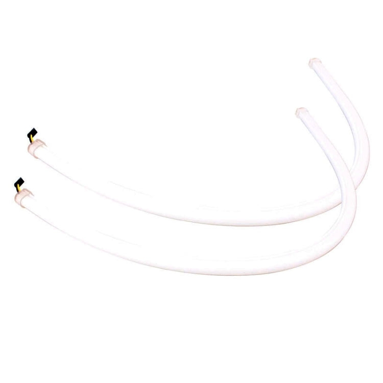 2 PCS  6W 360LM 6500K 597-577nm White + Yellow Wired LED Tube Daytime Running Light DRL Steering Lamp, DC12V, Lamp Length:60cm, 6W 360LM