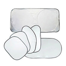 Load image into Gallery viewer, 6 in 1 Summer Accessories Coated Silver Car Sun Shade Cloth Set, Random Color Delivery, 6 in 1 Sun Shade