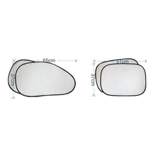 Load image into Gallery viewer, 6 in 1 Summer Accessories Coated Silver Car Sun Shade Cloth Set, Random Color Delivery, 6 in 1 Sun Shade