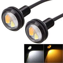 Load image into Gallery viewer, 2 PCS  22.5mm 2W 200LM White + Yellow Light 4 LED SMD 5630 Eagle Eye Car Steering Light Daytime Running Light, 0