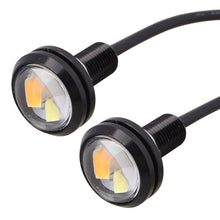 Load image into Gallery viewer, 2 PCS  22.5mm 2W 200LM White + Yellow Light 4 LED SMD 5630 Eagle Eye Car Steering Light Daytime Running Light, 0