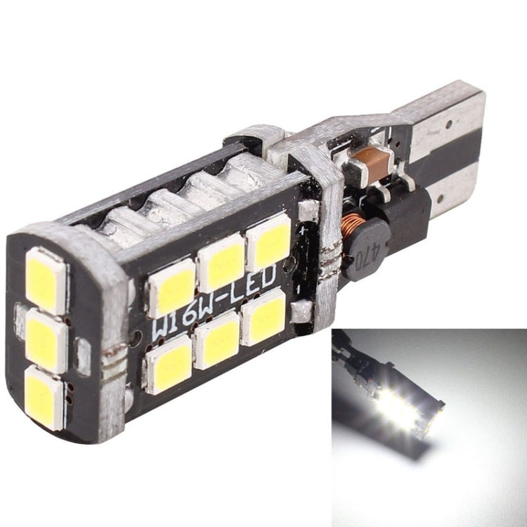 2 PCS T15 3W White LED 300LM SMD 2835 Car Rear Fog Lamp / Backup Light for Vehicles, DC 12V, T15+3W 300LM/6500K