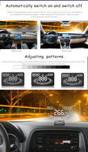 Load image into Gallery viewer, E300 5.5 inch Car OBDII / EUOBD HUD Vehicle-mounted Head Up Display Security System, Support Speed &amp; Fuel Consumption, Overspeed Alarm,  Fuel Consumption, Water Temperature, etc., E300