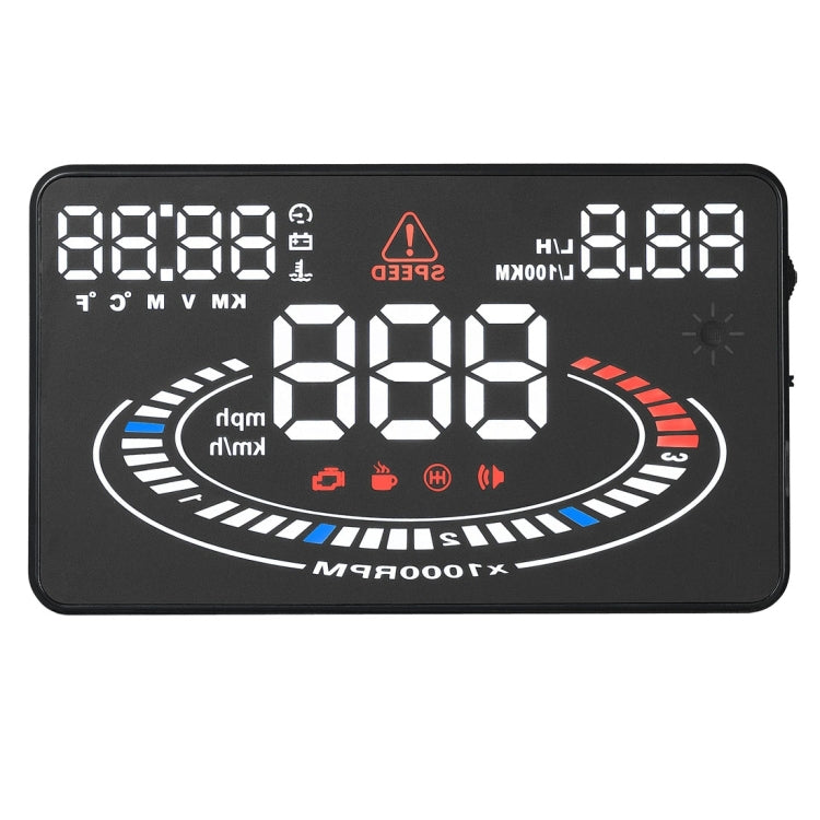 E300 5.5 inch Car OBDII / EUOBD HUD Vehicle-mounted Head Up Display Security System, Support Speed & Fuel Consumption, Overspeed Alarm,  Fuel Consumption, Water Temperature, etc., E300