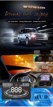 Load image into Gallery viewer, E300 5.5 inch Car OBDII / EUOBD HUD Vehicle-mounted Head Up Display Security System, Support Speed &amp; Fuel Consumption, Overspeed Alarm,  Fuel Consumption, Water Temperature, etc., E300