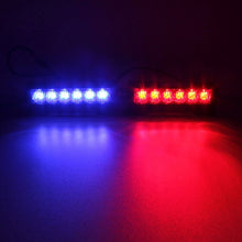Load image into Gallery viewer, 2 PCS  6 inch 6 LED 2 x 18W Car Flash Warning Light Red + Blue Change White Waterproof Emergency Light, DC 12V, Light Red + Blue Change White