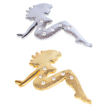 Load image into Gallery viewer, Beautiful Girl Diamond Metal Chrome Badges, Girl