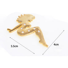 Load image into Gallery viewer, Beautiful Girl Diamond Metal Chrome Badges, Girl