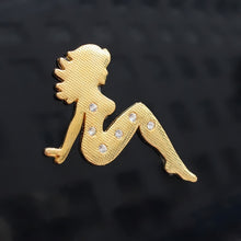 Load image into Gallery viewer, Beautiful Girl Diamond Metal Chrome Badges, Girl