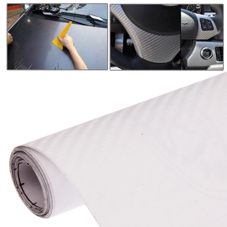 Car Decorative 3D Carbon Fiber PVC Sticker, Size: 127cm x 50cm