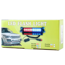 Load image into Gallery viewer, 8W 800LM 8-LED 3-Modes Adjustable Angle Car Strobe Flash Dash Emergency Light Warning Lamp with Suckers, DC 12V, White + Red, White + Yellow, Red + Blue, Blue, Red, White, Yellow