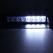 Load image into Gallery viewer, 8W 800LM 8-LED 3-Modes Adjustable Angle Car Strobe Flash Dash Emergency Light Warning Lamp with Suckers, DC 12V, White + Yellow