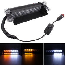 Load image into Gallery viewer, 8W 800LM 8-LED 3-Modes Adjustable Angle Car Strobe Flash Dash Emergency Light Warning Lamp with Suckers, DC 12V, White + Red, White + Yellow, Red + Blue, Blue, Red, White, Yellow