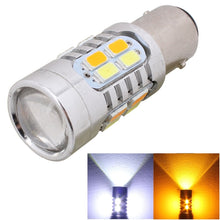 Load image into Gallery viewer, 2PCS 1157/BAY15D 10W 700LM  Yellow + White Light 20-LED SMD 5630 Car Brake Light Lamp Bulb, Constant Current, DC 12-24V, 1157