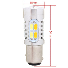 Load image into Gallery viewer, 2PCS 1157/BAY15D 10W 700LM  Yellow + White Light 20-LED SMD 5630 Car Brake Light Lamp Bulb, Constant Current, DC 12-24V, 1157