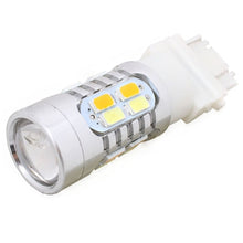 Load image into Gallery viewer, 2PCS T25 10W 700LM Yellow + White Light Dual Wires 20-LED SMD 5630 Car Brake Light Lamp Bulb, Constant Current, DC 12-24V, T25 Dual Wires