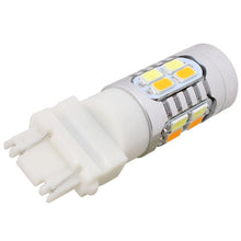 Load image into Gallery viewer, 2PCS T25 10W 700LM Yellow + White Light Dual Wires 20-LED SMD 5630 Car Brake Light Lamp Bulb, Constant Current, DC 12-24V, T25 Dual Wires