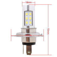 Load image into Gallery viewer, H4 4.2W 630LM White Light 21 LED 2835 SMD Car Headlamp Bulb, Constant Current, DC 12-24V, H4 4.2W