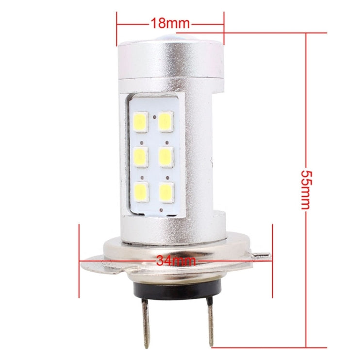 2 PCS H7 4.2W 630LM White Light 21 LED 2835 SMD Car Front Fog Light Lamp Bulb,  DC 12V, H7