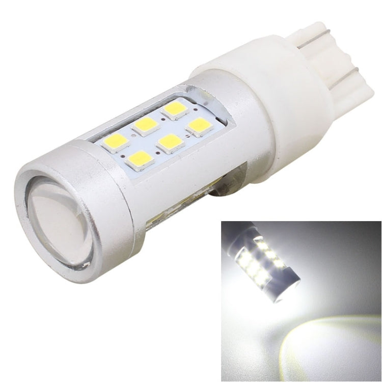 2 PCS T20 4.2W 630LM White Light Dual Wires 21 LED 2835 SMD Car Brake Light Daytime Running Light Bulb,  DC 12V, T20 Dual Wires