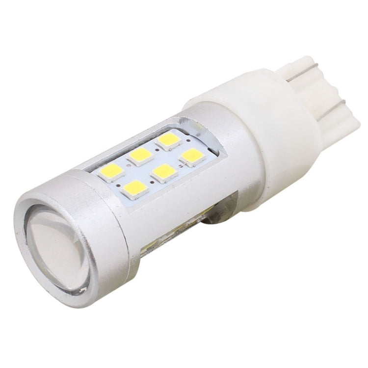 2 PCS T20 4.2W 630LM White Light Dual Wires 21 LED 2835 SMD Car Brake Light Daytime Running Light Bulb,  DC 12V, T20 Dual Wires
