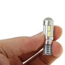 Load image into Gallery viewer, T10 4W White 200LM 10 LED SMD 5730 Backup Reverse Light Turn Signal Bulb for Vehicles, DC 12V, T10