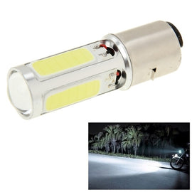 BA20D 6W White 250LM 5 LED COB Car Stop Brake Light Front Rear Turn Signal Lights for Motorcycle / Vehicles, DC 12V, 6W 250LM
