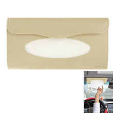 Load image into Gallery viewer, Elegant PU Leather Car Sun Visor Tissue Paper Holder Dispenser Box, Car Sun Visor Tissue Box, Black, Grey