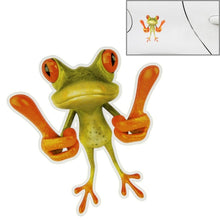 Load image into Gallery viewer, Frog Pattern Car Sticker, Size: 15.5x12.5 cm, Thumb, Barbell, Leaning