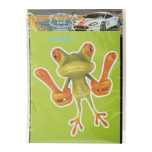 Load image into Gallery viewer, Frog Pattern Car Sticker, Size: 15.5x12.5 cm, Thumb, Barbell, Leaning