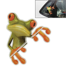 Load image into Gallery viewer, Frog Pattern Car Sticker, Size: 15.5x12.5 cm, Thumb, Barbell, Leaning