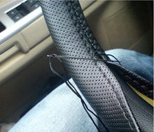 Load image into Gallery viewer, PU Leather Steering Wheel Cover With Needle and Thread, Size: 54x10.5cm, S-CMS-7771A, S-CMS-7771B