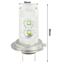 Load image into Gallery viewer, H7 60W White 12 CREE LED Fog Light for Vehicles, DC 12-30V, H7