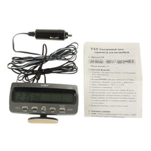 Load image into Gallery viewer, 3.6 inch LCD Car Digital Thermometer with Time / Date / Week / Alarm / Car Storage Battery Voltage Display, 3.6 inch Digital Thermometer