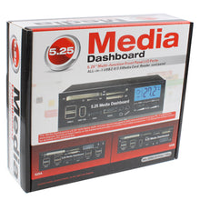 Load image into Gallery viewer, 5.25 inch Media PC Dashboard Card Reader 2 x USB 3.0 + 6 x USB 2.0 SATA, 2 x USB 3.0 + 6 x USB 2.0 SATA