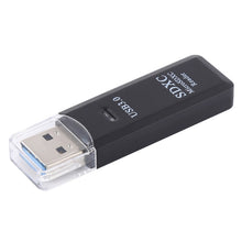 Load image into Gallery viewer, 2 in 1 USB 3.0 Card Reader, Super Speed 5Gbps, Support SD Card / TF Card