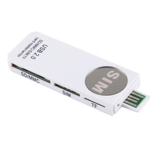Load image into Gallery viewer, USB Universal Card Reader, Support SD / MMC /SIM / TF Card, White