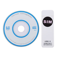 Load image into Gallery viewer, USB Universal Card Reader, Support SD / MMC /SIM / TF Card, White