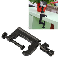 Load image into Gallery viewer, Desktop Fixed Clamp Holder Mount with Tripod Adapter for GoPro, Insta360, DJI and Other Action Cameras, Clamp Size: 1 - 6 cm, Table Clamp