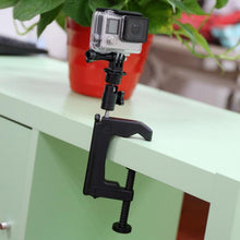 Load image into Gallery viewer, Desktop Fixed Clamp Holder Mount with Tripod Adapter for GoPro, Insta360, DJI and Other Action Cameras, Clamp Size: 1 - 6 cm, Table Clamp