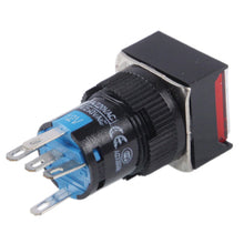 Load image into Gallery viewer, Car DIY Square Button Push Switch with Lock &amp; LED Indicator, DC 24V, With Lock DC 24V Red, With Lock DC 24V Green