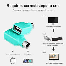 Load image into Gallery viewer, 10 pcs USB Female to PS Male Convertor Plug